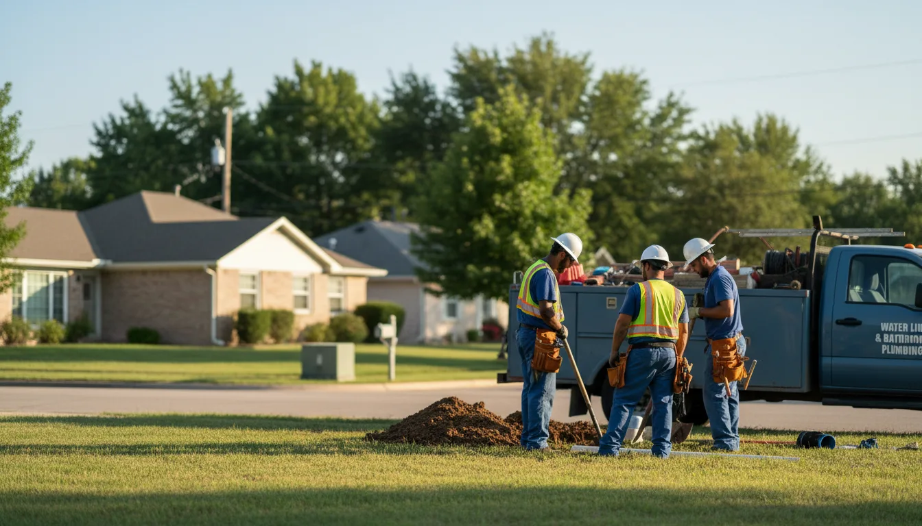 Residential water line and bathroom plumbing service in Hilham, TN